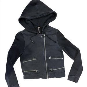 Black cropped Free People jacket